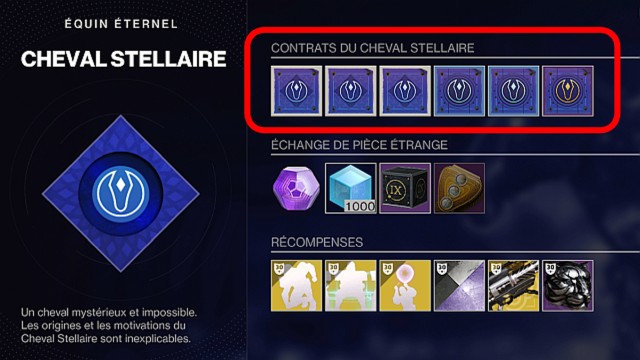 Destiny 2 - Les contrats du Cheval Stellaire